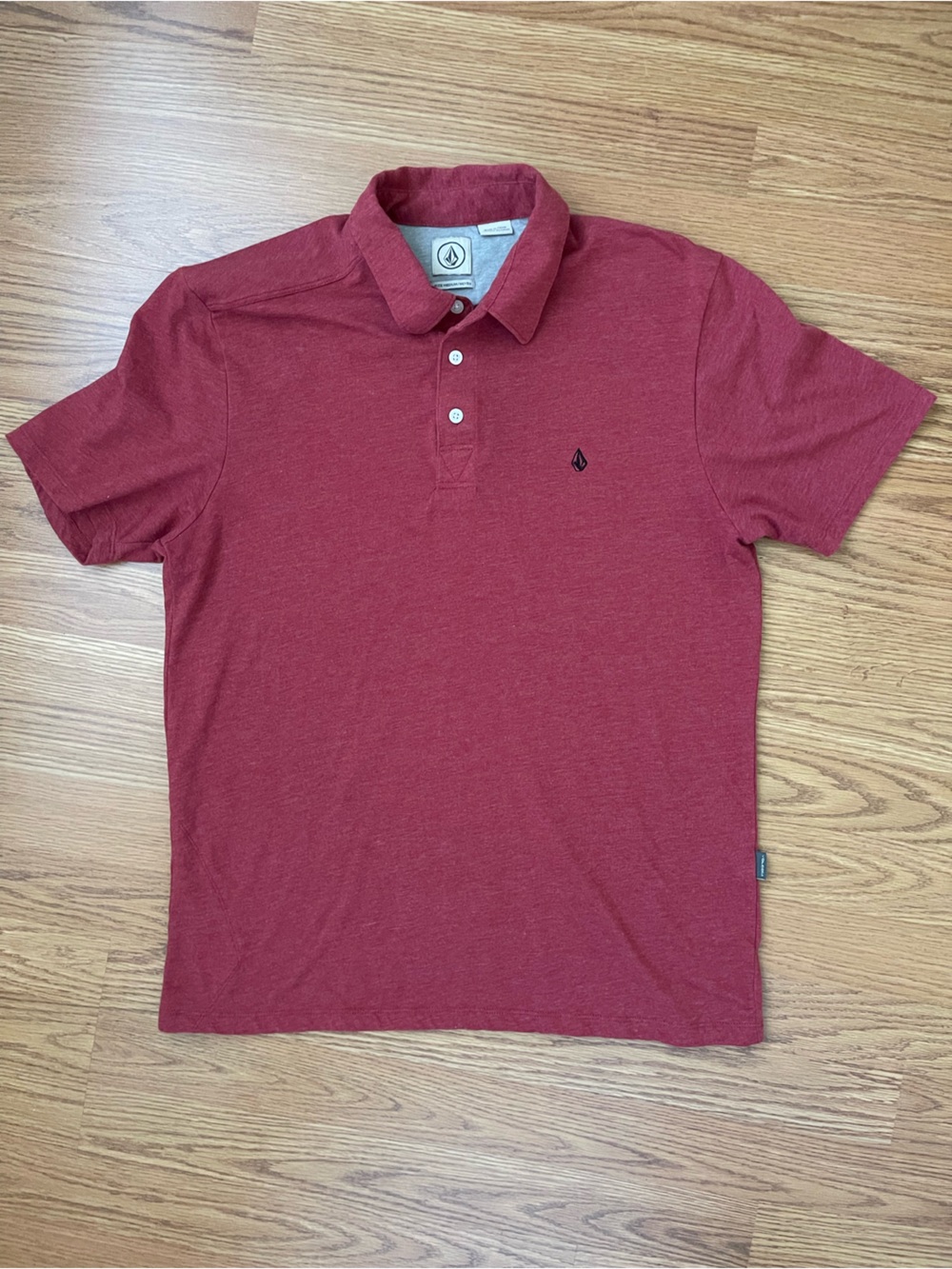 Volcom Men’s Red Polo Shirt preppy golf size medium